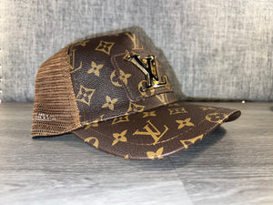 Brown Repurposed Trucker Hat