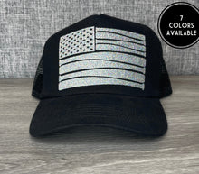 Load image into Gallery viewer, Baseball Flag Trucker Hat