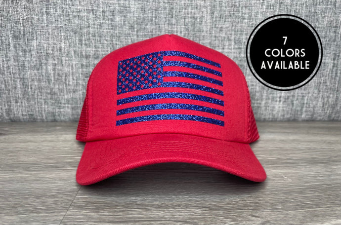 American Flag Trucker Hat