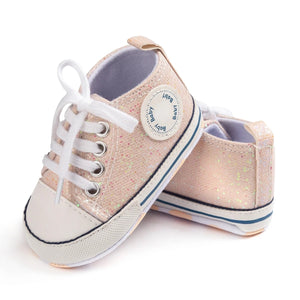 Light Pink Glitter Baby Shoes