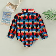 Load image into Gallery viewer, Aztec Long Sleeve Button Up Bodysuit