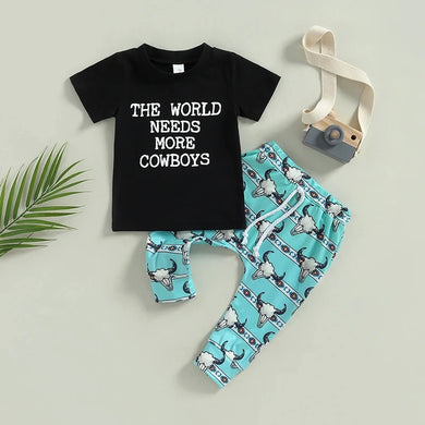 The World Needs More Cowboys Shirt & Pants Set